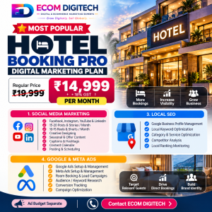 Hotel Booking Pro Digital Marketing Plan by ECOM DIGITECH