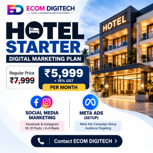 Hotel Digital Marketing Starter Plan by ECOM DIGITECH